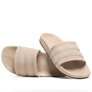 Adidas Adilette Suede Slides - beige/tan
